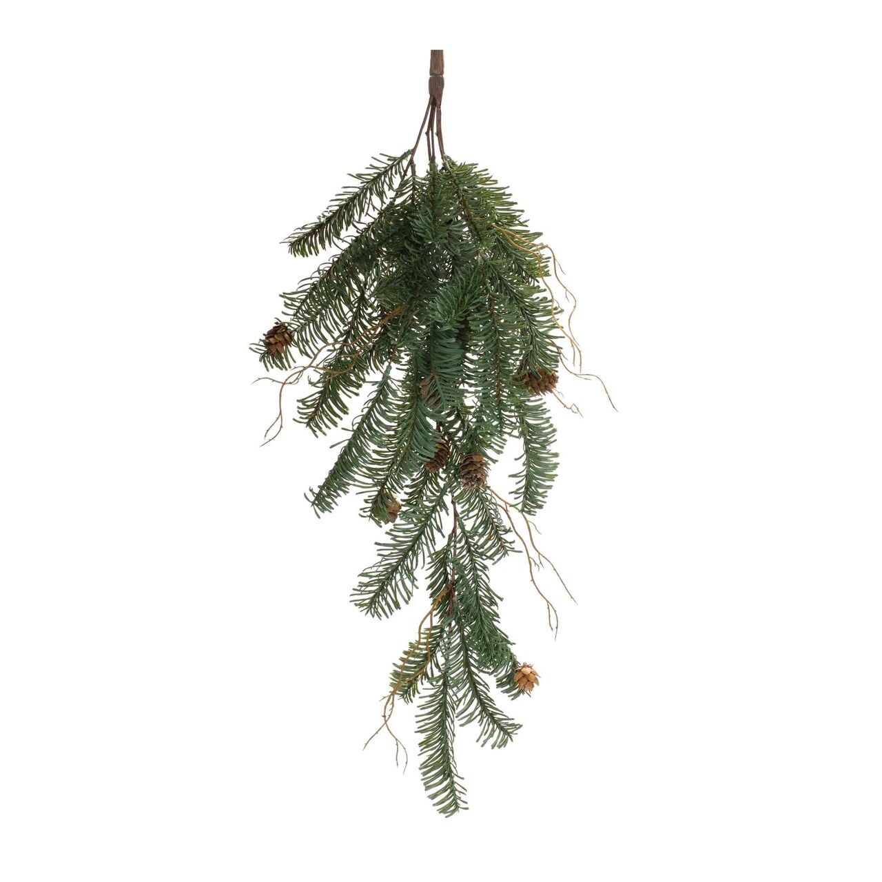 Melrose Pine Cone Artificial Christmas Teardrop Swag - 26” - Unlit - Club Pack of 12